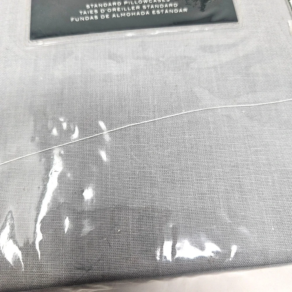 NWT Ralph Lauren Dunham Sateen Standard Pillowcase Gray 300TC